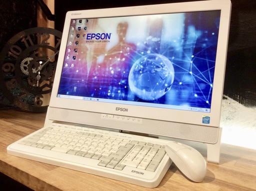 売約済み。ご覧頂きありがとうございました。【一宮でWindows10搭載機！マウス・キーボード付属！EPSON Endeavor intel 一体型PC モニターとしても使用可能】一宮市のパソコン屋 Mr.Carnival（ミスカニ）です！パソコン修理・中古パソコンの販売【クレカ&PayPay&メルペイ使えます！】店頭在庫PCのご紹介です！受け渡しは店舗にて(^^)/【一体型パソコン デスクトップ RAM4GB/HDD750GB】