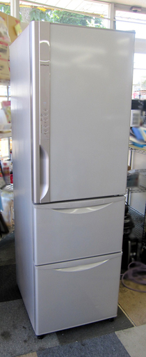 日立 ノンフロン冷凍冷蔵庫 2016年製 315L R-K320FV(T) 右開き 3ドア 大型 自動製氷付き 300Lクラス 札幌 東区