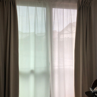 一級遮光ドレープとレースカーテンのセットの画像