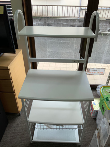 キッチン収納　キッチンラック　白　中古^_^