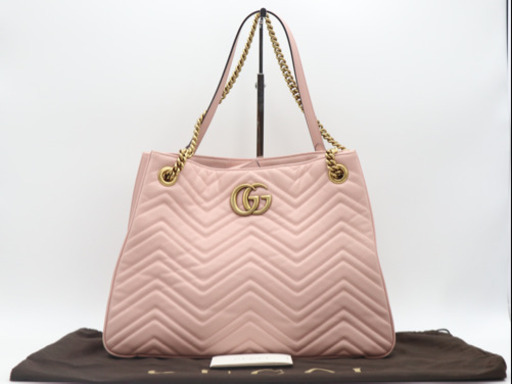 《GUCCI/GGマーモント ピンク 2WAYバッグ》袋 ABランク 美品