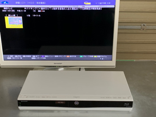 格安で！シャープ  ブルーレイレコーダー AQUOS◇BD-W560SW◇ 500GB 2チューナー ◇2014年製◇ホワイト