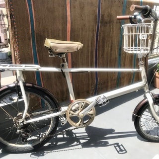 中古自転車 GRQ PICO 16x20インチ 自転車 6段ギア 後輪新品交換済み ホワイト