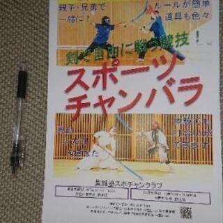 急募  スポーツチャンバラ練習仲間