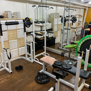 ベンチプレス、スクワット台、プレート80kg