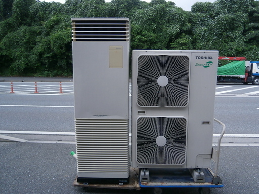 ☆中古品 東芝パッケージエアコン 室内ユニット:AIF-AP1605H-1 室外機:ROA-AP1606H 2013年 6馬力 三相200V 50/60Hz 配管分ガスなし☆