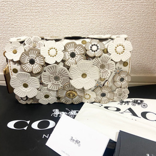 新品 COACH コーチ ティーローズ ディンキー ホワイト シ...