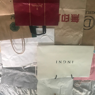 紙袋　大サイズから中　まとめて12枚セット　無印良品ナチュラルビ...