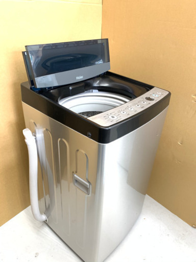 美品‼️ 2019年製 ハイアール　Haier   全自動洗濯機  URBAN CAFE SERIESステンレスブラック 洗濯5.5kg