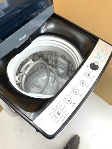 美品‼️ 2019年製 ハイアール　Haier   全自動洗濯機  URBAN CAFE SERIESステンレスブラック 洗濯5.5k