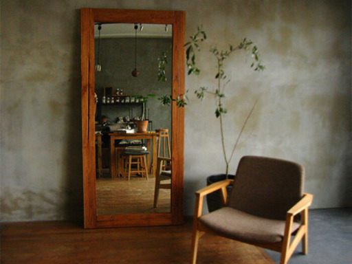 a.depeche/オールドチークミラー 姿見