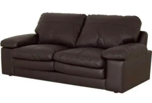 8/15まで【値下げ】レザーソファー　３人用　黒　ニトリ