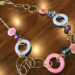 新品　ゴールド　カラーリング　パワーストーン　ネックレス　の画像