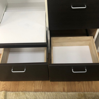 【リサイクルサービス八光　田上店　配達・設置OK】ホワイト&ダークブラウン大型食器棚