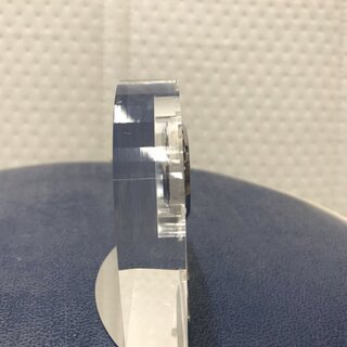 【期間限定セール！！】　小さな置時計　クリア＆シルバーの画像