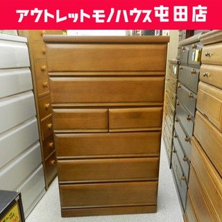 6段チェスト 箪笥 衣類収納 大引出レール付き 幅80cm×高さ137.5cm ☆ PayPay(ペイペイ)決済可能 ☆ 札幌市 北区 屯田 