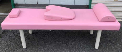 高田ベッド マッサージベッド 角マクラ 胸当てマクラ 足置きクッションセット ピンク