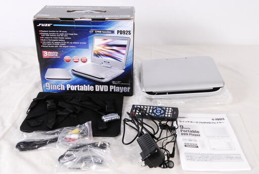 2952 未使用 FUZE 9インチポータブルDVDプレーヤー PD92S 愛知県岡崎市 直接引取可　エビス