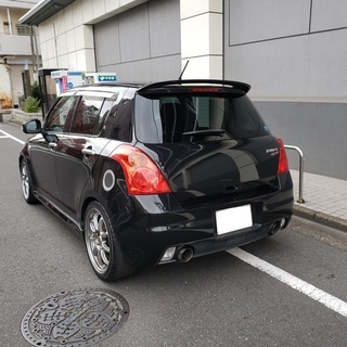 スイフトスポーツＬＴＤ　Ｈ19　車検4年7月　走行88000キロ　純正ＨＤＤナビ＆地デジＴＶ　専用エアロ＆レカロシート　社外17ＡＷ　車高調　キセノン　スマートキーの画像