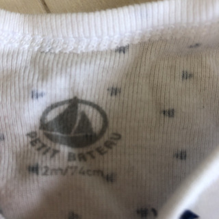 プチバト　肌着　ロンパース　74㎝の画像