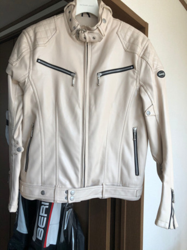 BATES メンズ　バイク　白ジャケット