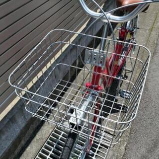 値下げ！　26インチ　おしゃれな　ファッションサイクル　（シティサイクル）　走行僅か、新品同様！　レッドの画像