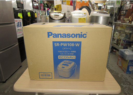開封未使用品 パナソニック 可変圧力 IHジャー炊飯器 5.5合炊 2019年製 SR-PW108-W Panasonic Wおどり炊