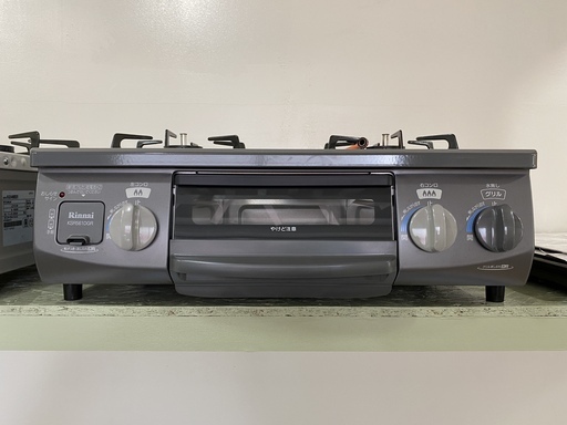 ガステーブル リンナイ Rinnai RT33NJH グレー 2018年製 LP／プロパンガス用 中古品