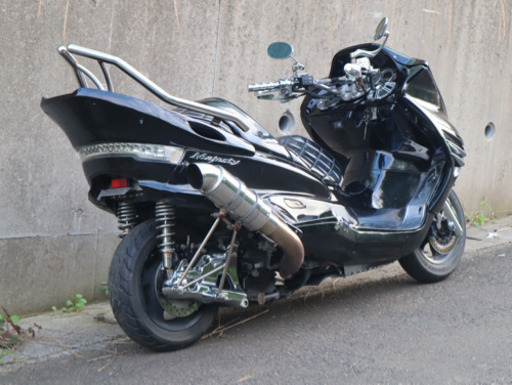 【YAMAHA マジェスティ】オールブラック フルカスタム  LEDレインボー