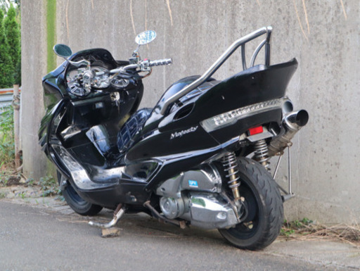 【YAMAHA マジェスティ】オールブラック フルカスタム  LEDレインボー
