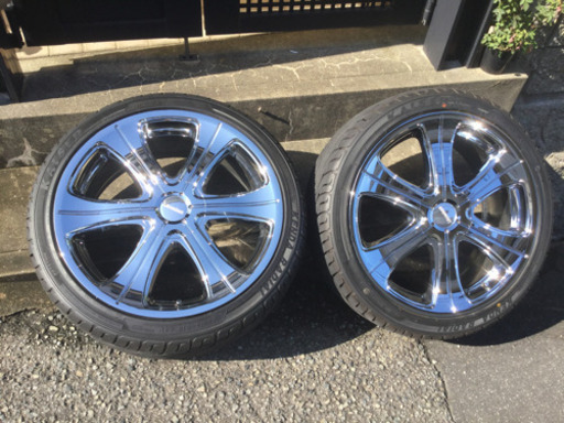 【美品】☆早い者勝ち☆レーベンハート　19インチメッキホイール　4本　タイヤ新品に近い