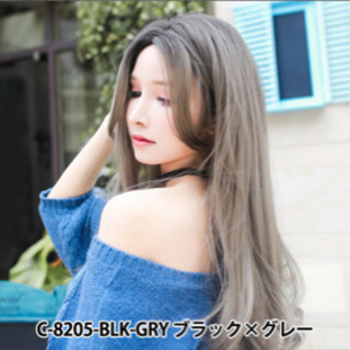 ファッションウィッグ 【ブラック×グレー】