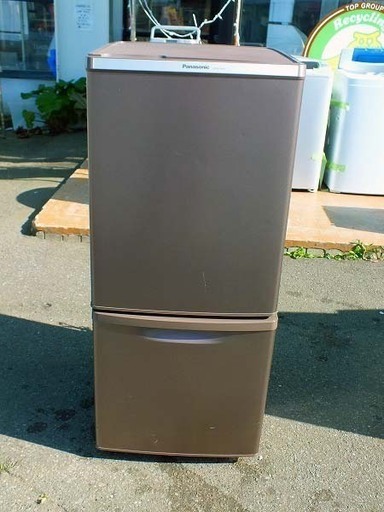 【苫小牧バナナ】2016年製 パナソニック/Panasonic 138L冷蔵庫 右開き NR-B149W-T ブラウン系 １人暮らし向け 清掃済み