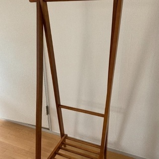 【引取り限定】木製ハンガーラック
