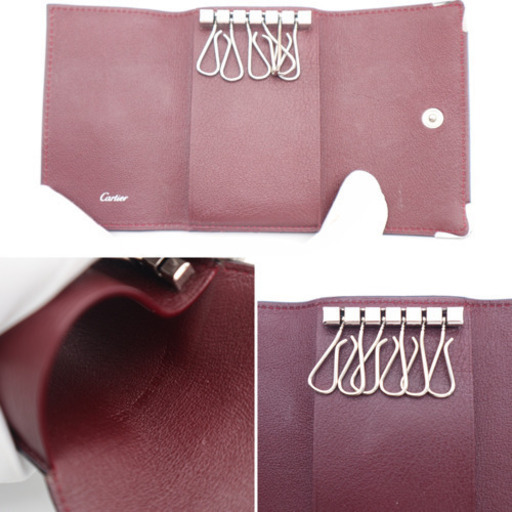 《Cartier/6連キーケース》 Aランク マストライン ブラック 極美品