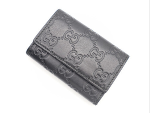 《GUCCI/グッチシマ 6連キーケース》 ABランク 138093 ブラック