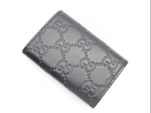 《GUCCI/グッチシマ 6連キーケース》 ABランク 138093 ブラック