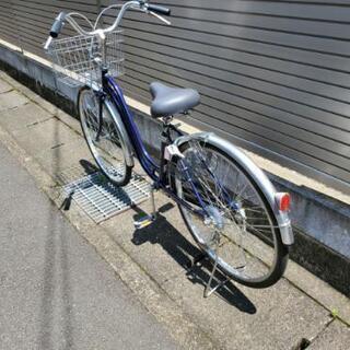 値下げ！26インチ　おしゃれな　ファッションサイクル　（シティサイクル）　走行僅か、新品同様！　ブルーの画像