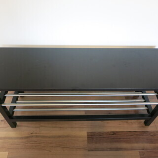 シューズラック・TVラック・ベンチ　黒の画像