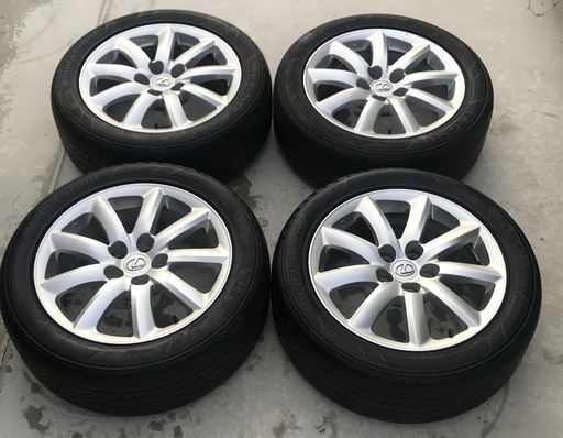 済M販売 235/50r18 LS600h LS460 　タイヤ付き　純正アルミ／純正ホイール　18インチ　ラジアル レグノ　高級タイヤ　4本セット