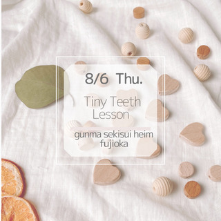  8/6(木)開催！TinyTeeth歯固めおもちゃ作り@藤岡