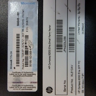 パソコン　デスクトップ☆HP Compad 8200 SFF☆0051   8 1の画像