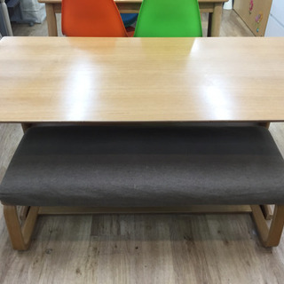 取りに来られる方限定！無印良品のテーブル×ベンチ2点ｾｯﾄです！