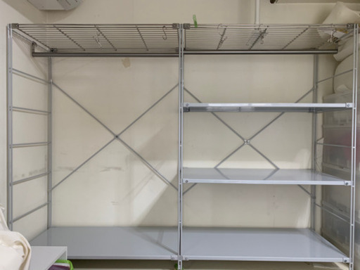 【中古品】無印良品スチールユニットワイド中カスタマイズ【美品】