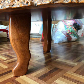 天然木 一枚板 こぶ 座卓