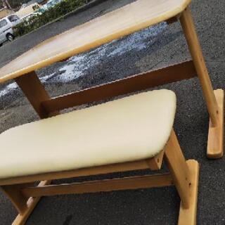 24日まで差し上げます［ダイニングテーブル、ベンチ］：リサイクルショップヘルプの画像