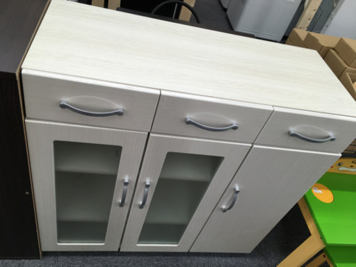 i42 ノンブランド　キッチンカウンターロータイプ　キャスター付き