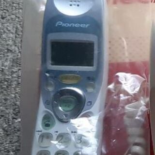 パイオニア製　留守番電話機　子機(未使用）付きの画像