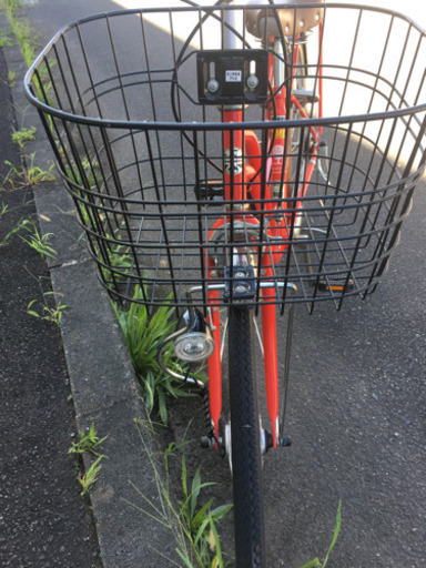 一時受付停止します　自転車　赤