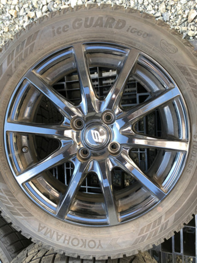 185/55R15 ヨコハマ iG60 ブラック アルミ付 フィット ヴィッツ